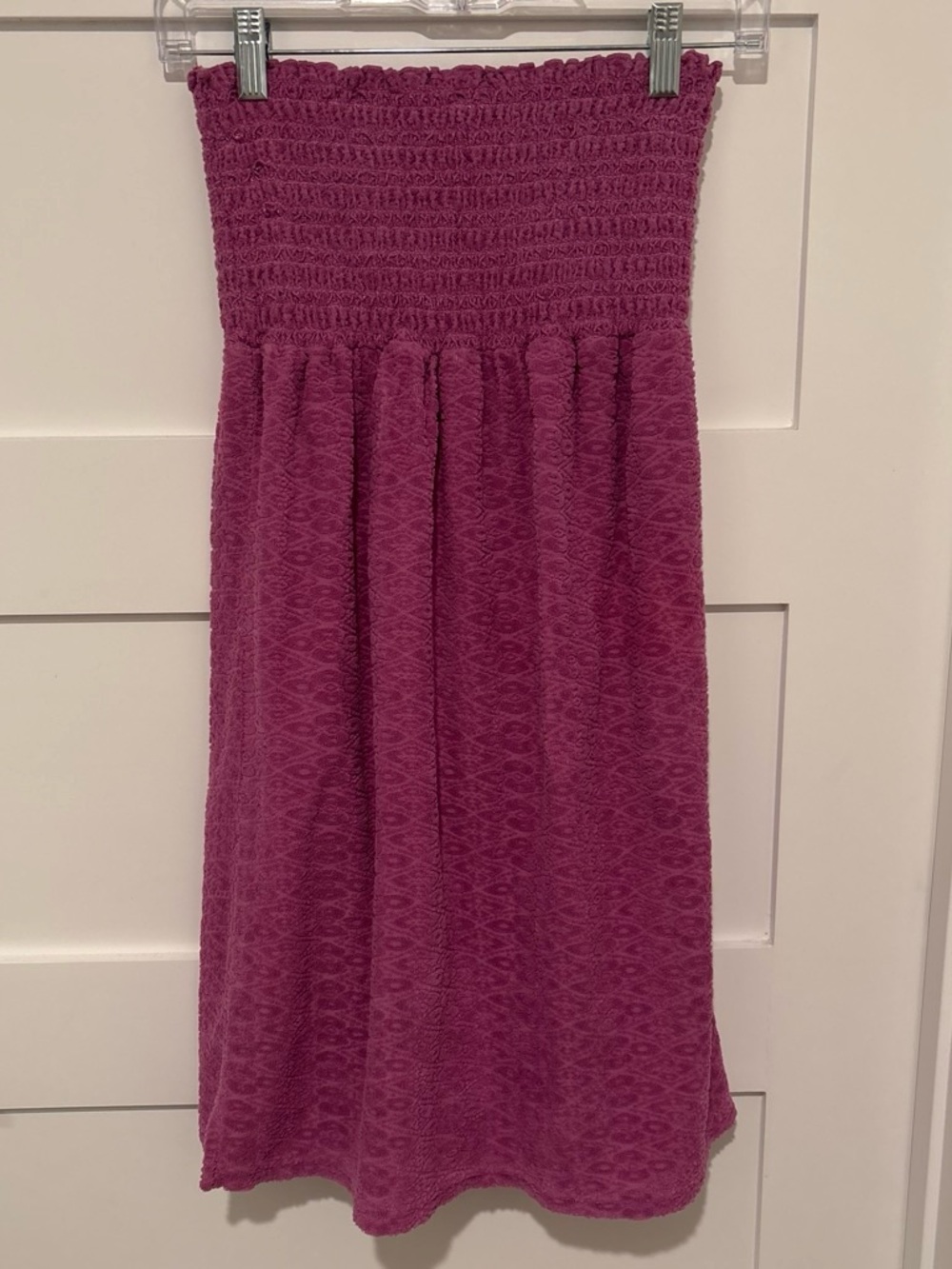 Juicy Couture Strapless Smocked Tube Dress - Berry Plum